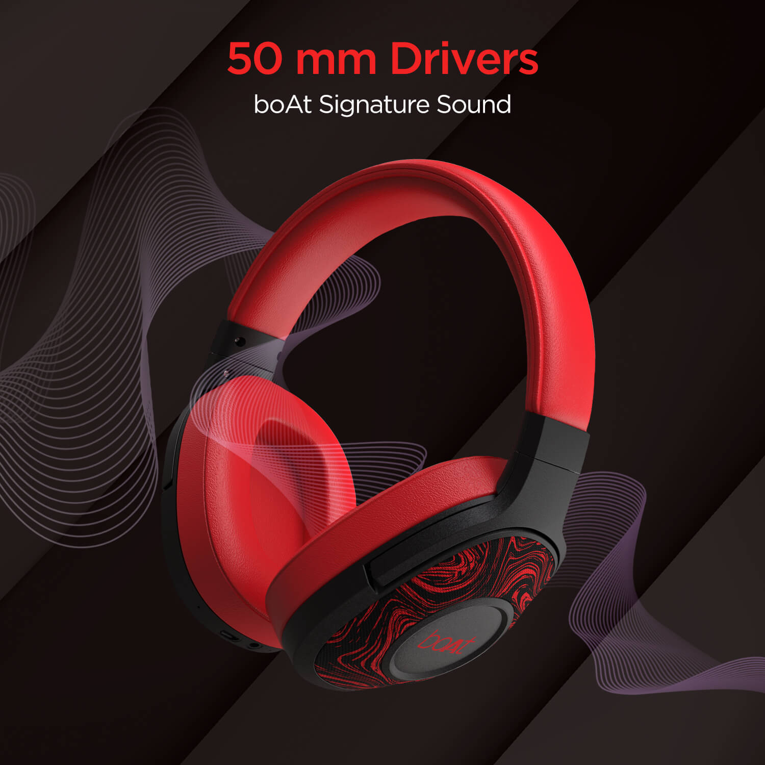 boAt Rockerz 550 | Over Ear Bluetooth Headphones with Upto 20H Playback, 50mm Dynamic Driver, 500mAh Battery