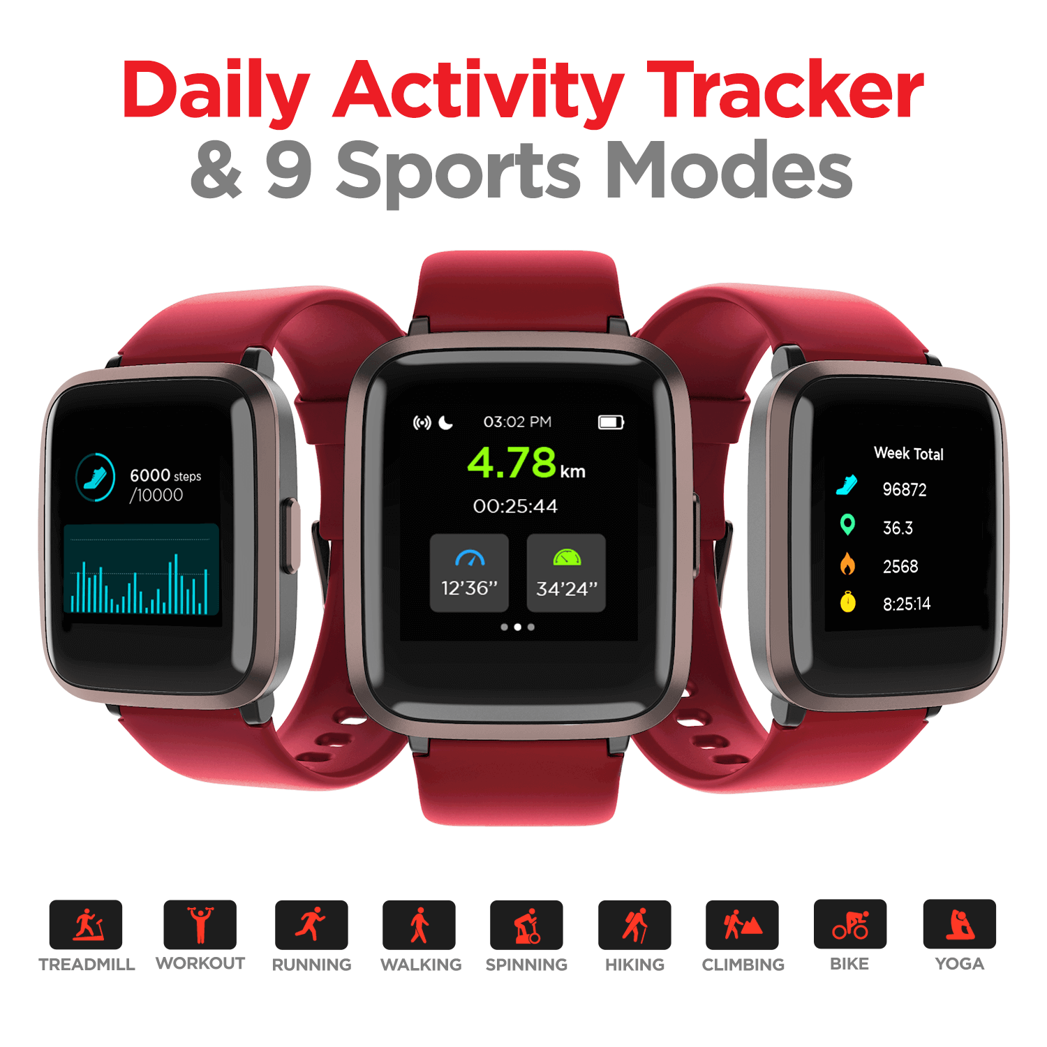 boAt Storm | Full-Touch 33mm (1.29") Curved Color Display, 5 ATM Water Resistance, Health Monitors and 8 Active Sports Mode