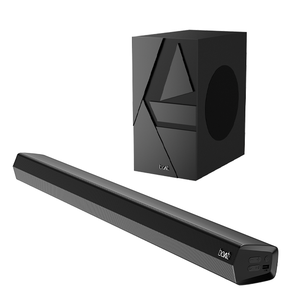 boAt Aavante Bar Thump | 200W RMS boAt Signature Sound, 2.1 Channel Soundbar with Wired Subwoofer, Entertainment EQ Modes, Bluetooth v5.3, USB, AUX, HDMI (ARC)