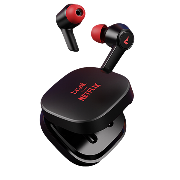 boAt Airdopes 411 ANC Netflix Stream Edition Earbuds Active Noise Cancellation ENx Technology Gesture Controls