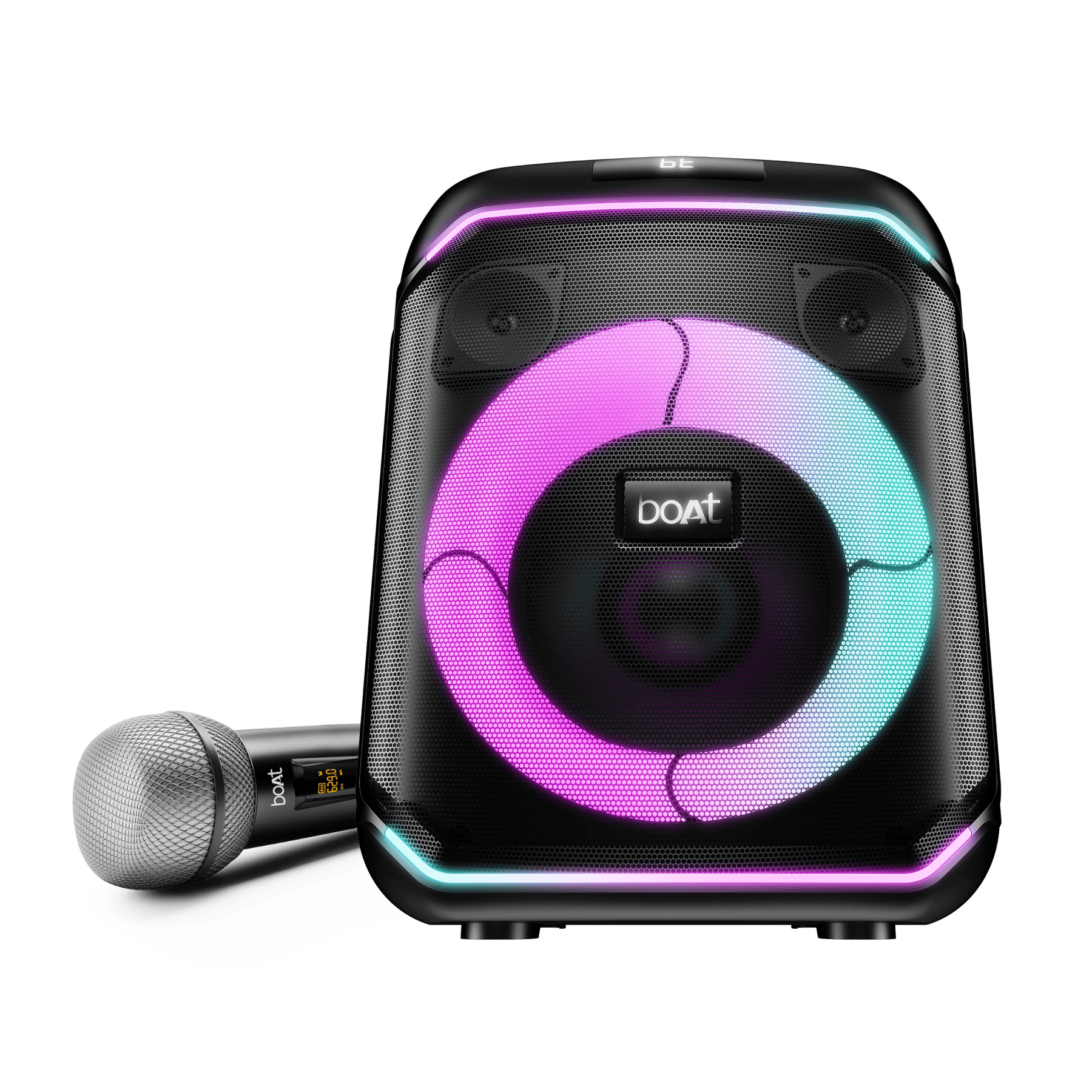 boAt PartyPal 230 | Bluetooth Speaker with 90W Sound, RGB Lights, 6 Hours Playback, Karaoke & TWS