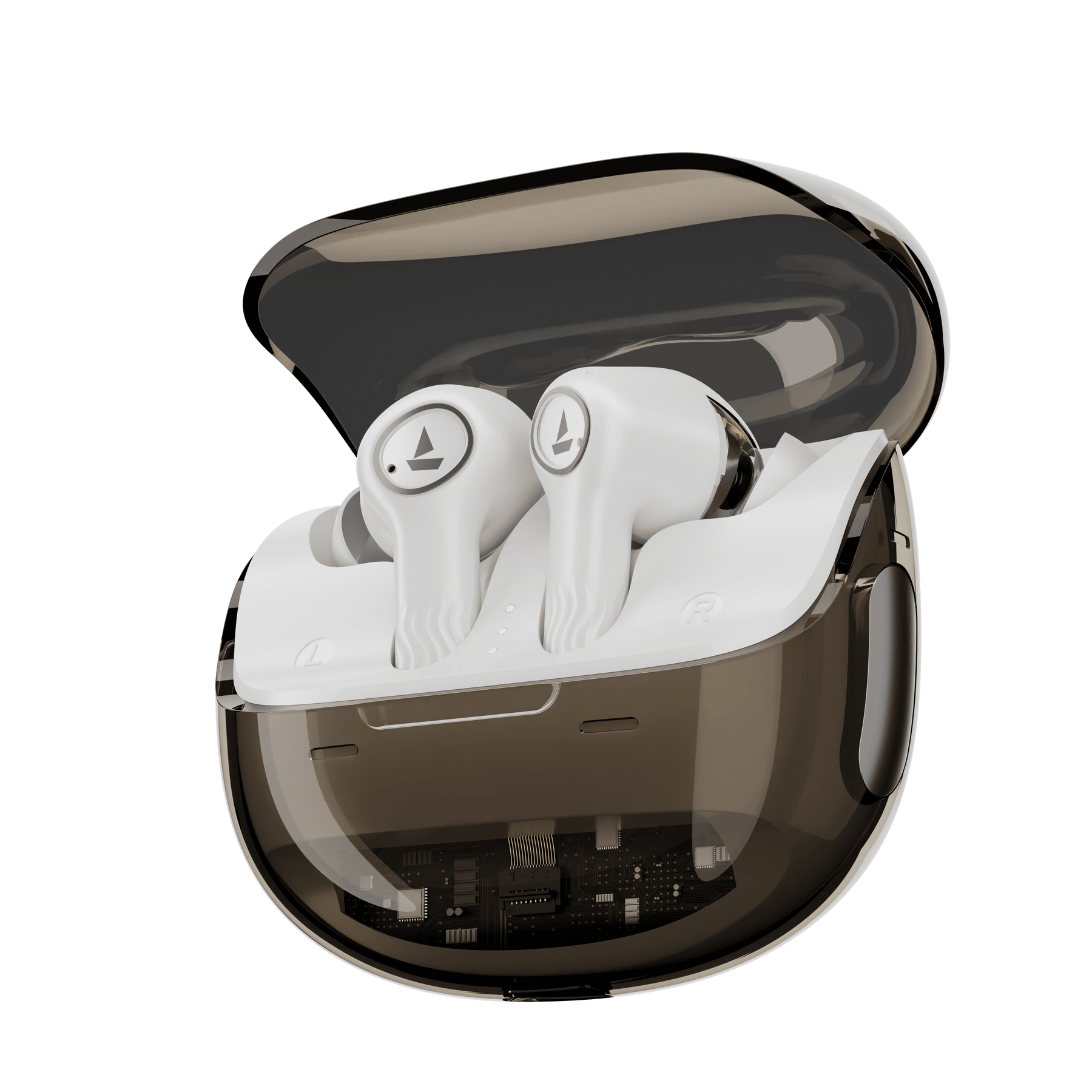 boAt Nirvana Crystl | Wireless Earbuds with 100 Hours Playback, Upto 32dB ANC, BEAST™ Mode, Adaptive EQ by Mimi