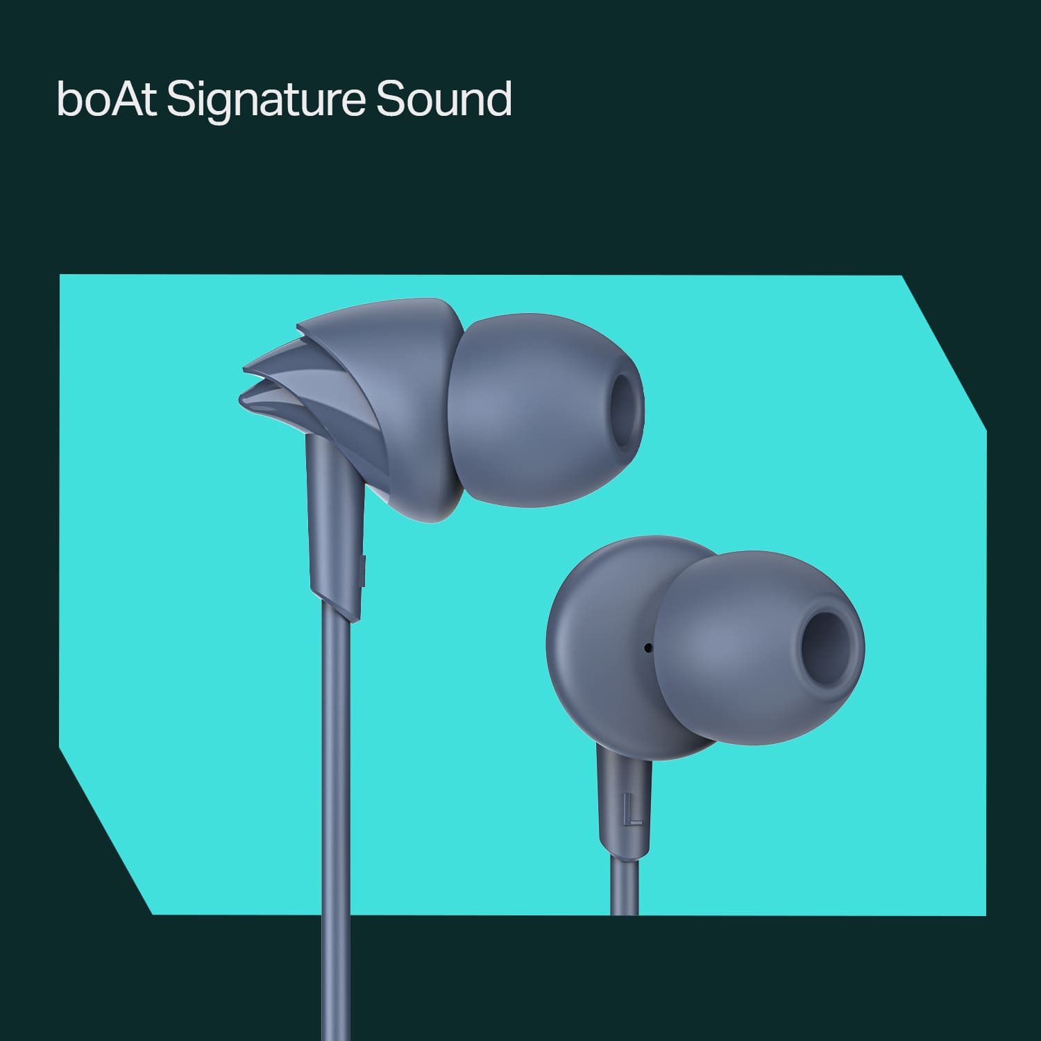 Bassheads 213L | Wired Earphone with 10mm Drivers, boAt Signature Sound, Snug Fit & Braided Cable