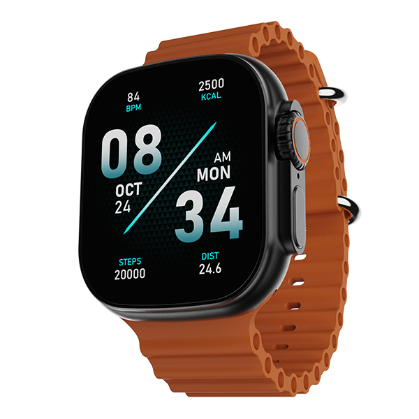 boAt Wave Glory | Smartwatch with 1.96"(4.97 cms) HD Display, BT Calling,  100+ Sports Modes, Premium Metal Body