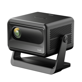 boAt Cinehead E1 | Smart Projector with 1080p Support, Android 13, and Up to 150” Big-Screen Viewing
