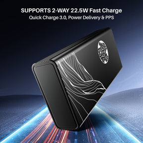 boAt Energyshroom PB400 Pro SPL | 20000 mAh Powerbank with 2-way 22.5W fast charging, Pass-Through Charging, 12-Layer Smart IC Protection, Aluminium Casing & Compact