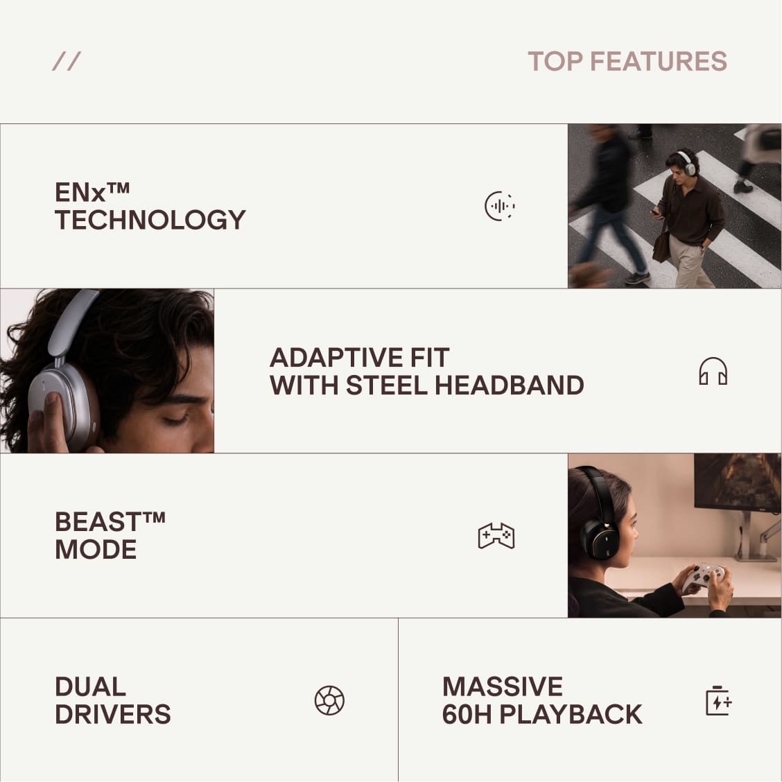 boAt Rockerz Plus 440 | Wireless Headphones with 60 Hours Playback & Dual Drivers