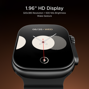 boAt Wave Aura | Smartwatch with 1.96" HD Display, 100+ Sports Modes, Functional Crown, Advanced BT Calling