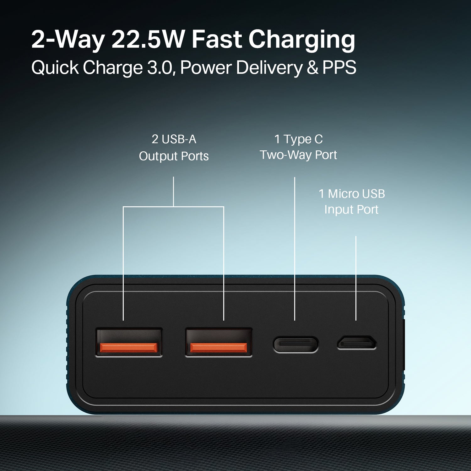 boAt Energyshroom PB400 | Powerbank with 20000mAh battery capacity with Smart IC protection