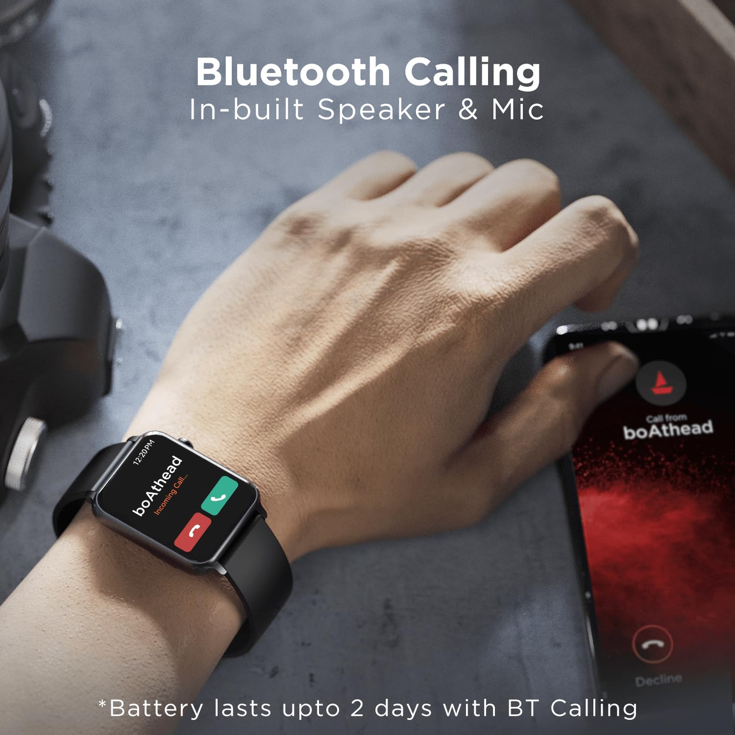 boAt Wave Call | Bluetooth Calling Smartwatch with 1.69" (4.29 cm) HD Curved Display, 150+ Watch Faces, Heart Rate & SPO2 Monitoring