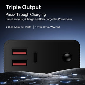 boAt Energyshroom PB400 Pro SPL | 20000 mAh Powerbank with 2-way 22.5W fast charging, Pass-Through Charging, 12-Layer Smart IC Protection, Aluminium Casing & Compact