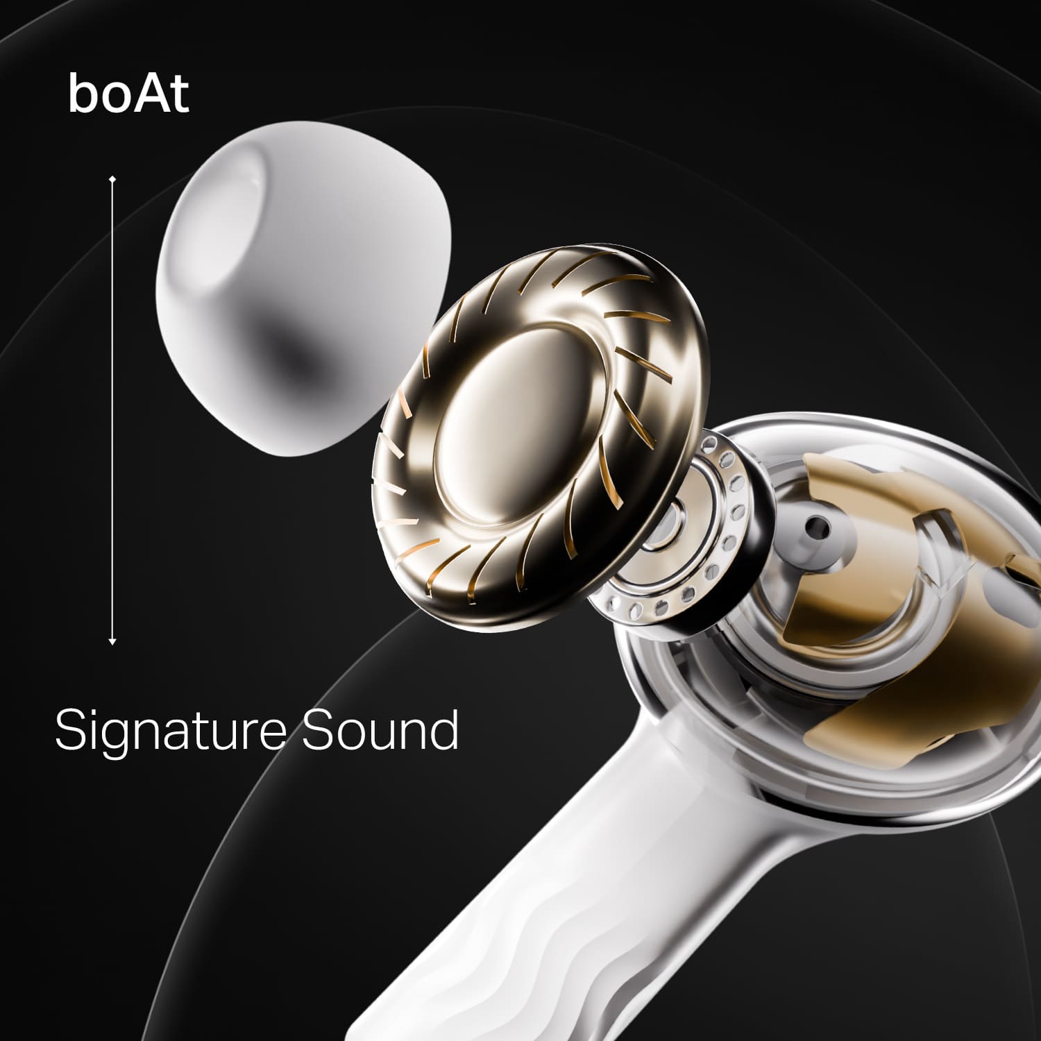 boAt Nirvana Crystl | Wireless Earbuds with 100 Hours Playback, Upto 32dB ANC, BEAST™ Mode, Adaptive EQ by Mimi