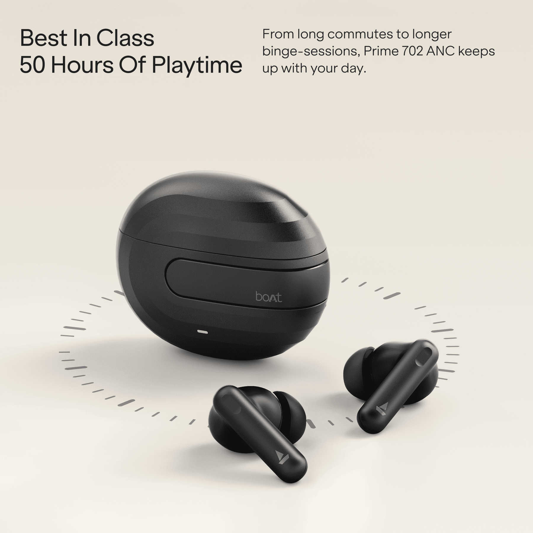 boAt Airdopes Prime 702 ANC | Wireless Earbuds with 48dB ANC & 50 Hours Playtime