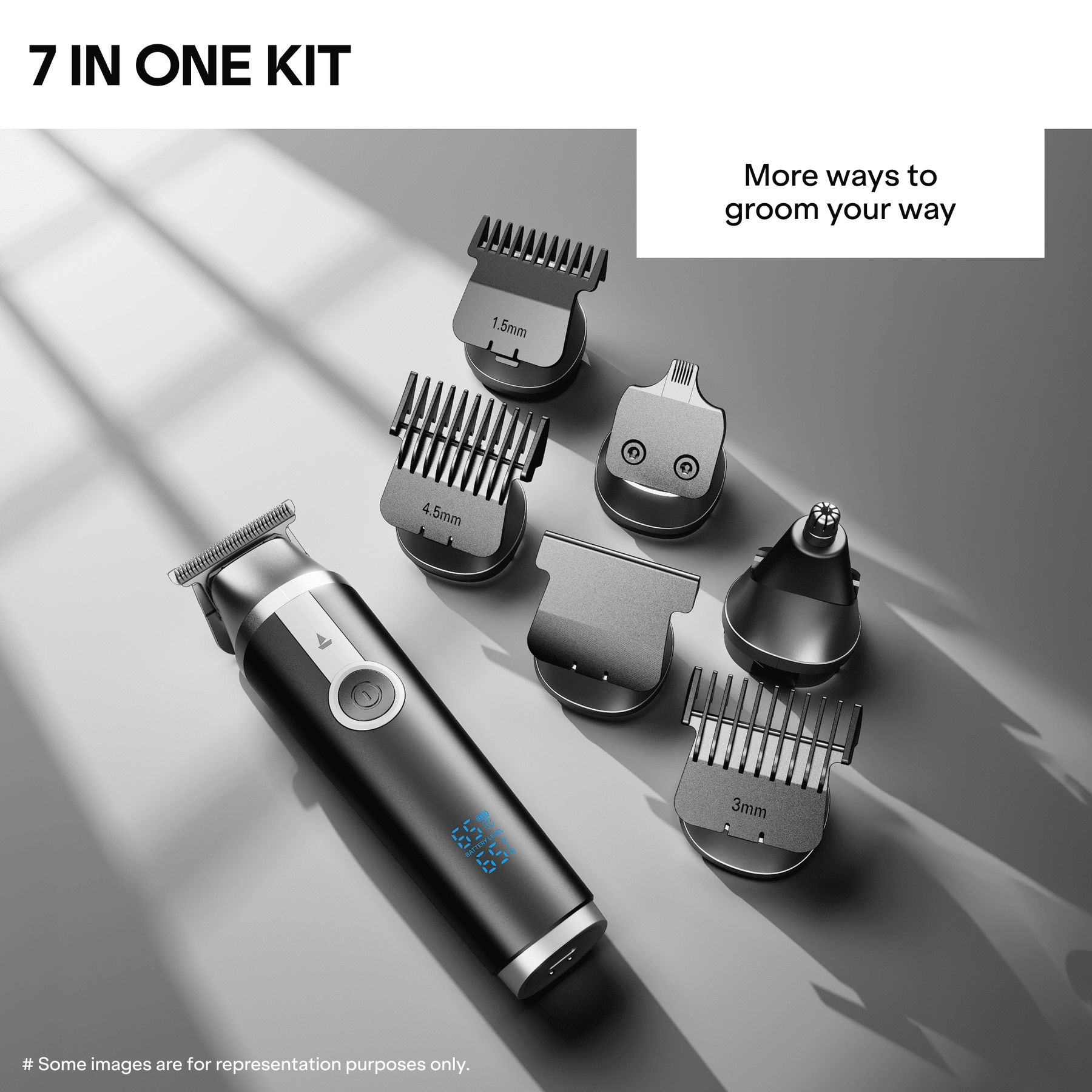 boAt Slazer K100 Trimmer | 180-Min Runtime, Dual Speed Settings & IPX6 Waterproof Design