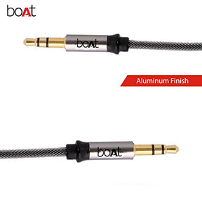 boAt AUX 500 | 3.5mm Audio AUX male to male Cable with Universal Compatibility, Nylon Braiding, Durable Connectors