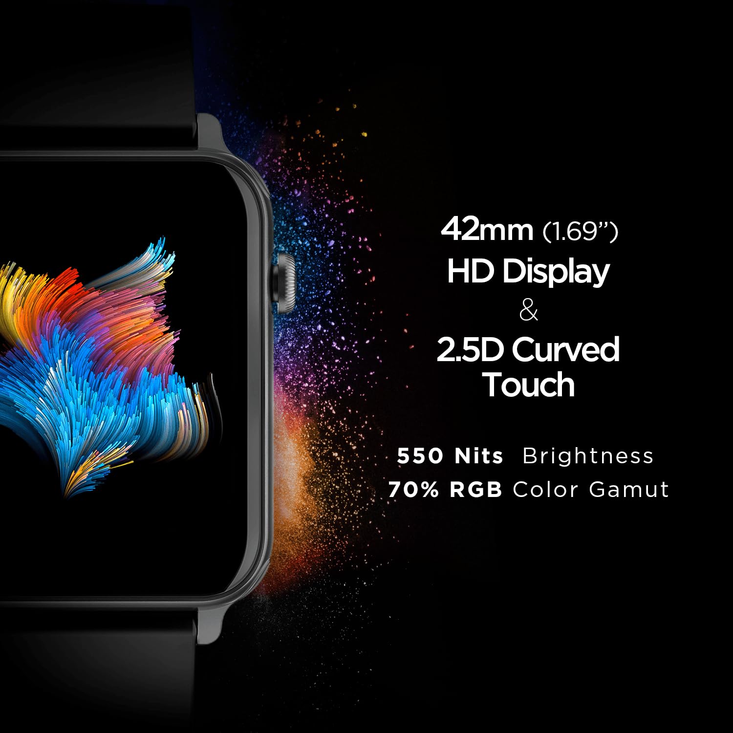 boAt Wave Call | Bluetooth Calling Smartwatch with 1.69" (4.29 cm) HD Curved Display, 150+ Watch Faces, Heart Rate & SPO2 Monitoring