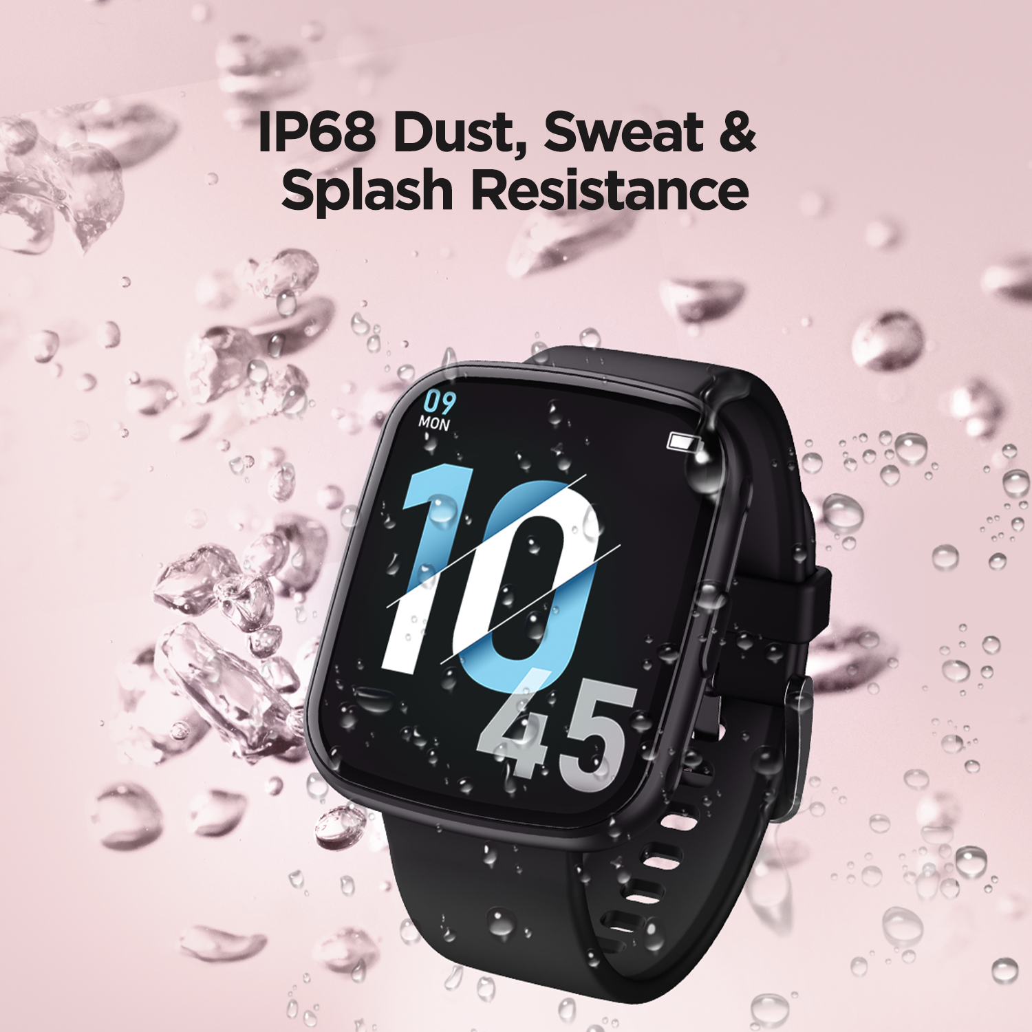 boAt Wave Play | Vivid 1.69 (4.29cm) HD Display Smartwatch with IP68 Dust  & Water Resistance, 10+ Sport Modes