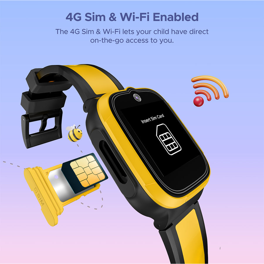 Sim Blue Watch boAt Wanderer Smart Watch for Kids - Best 4G SIM and Wi-Fi Enabled ...