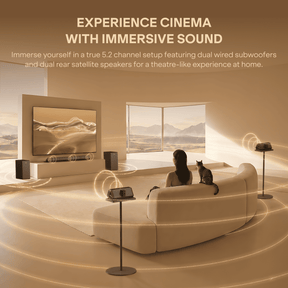 boAt Aavante Bar Prime B450 | 450W 5.2 Channel Soundbar with Dual Wired Subwoofers & Rear Satellites