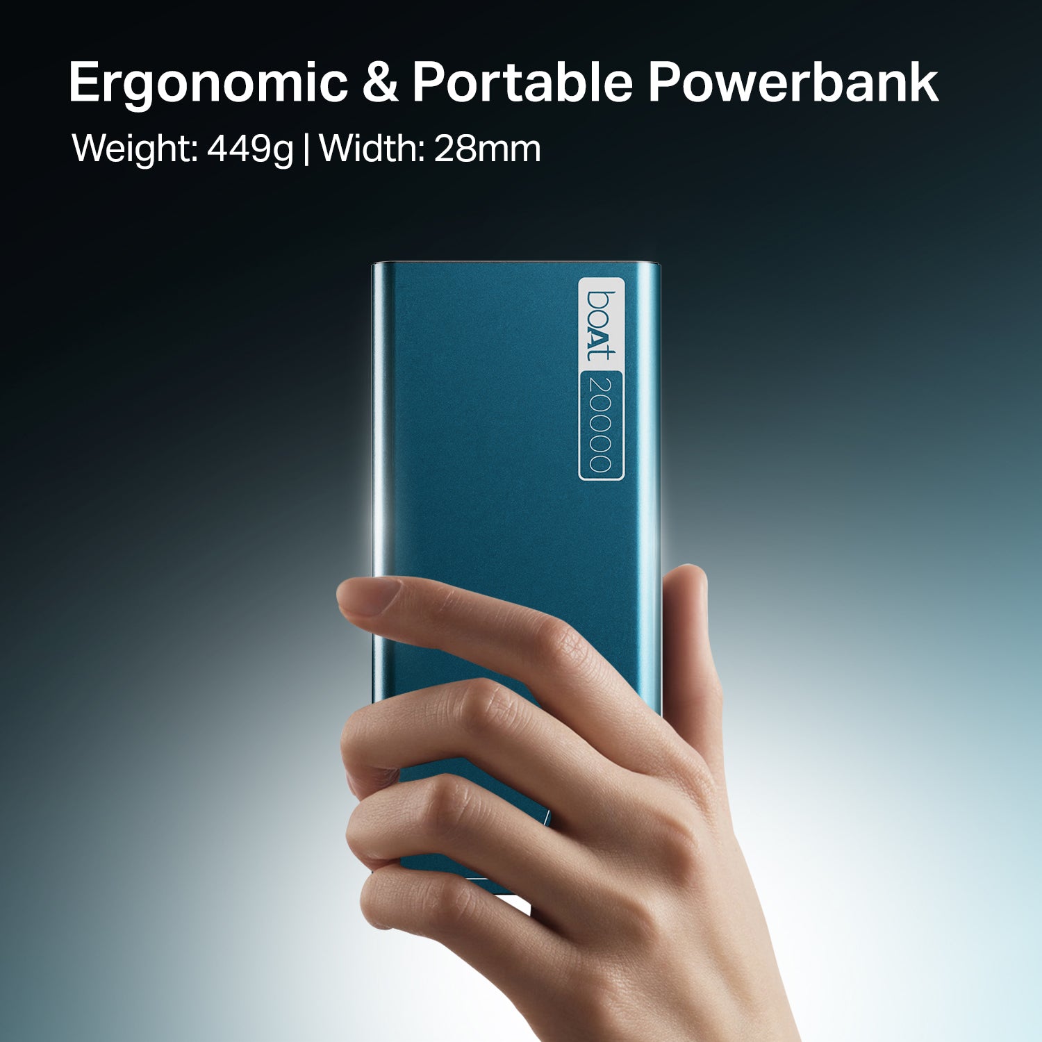 boAt Energyshroom PB400 | Powerbank with 20000mAh battery capacity with Smart IC protection