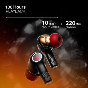 boAt Nirvana Crystl | Wireless Earbuds with 100 Hours Playback, Upto 32dB ANC, BEAST™ Mode, Adaptive EQ by Mimi