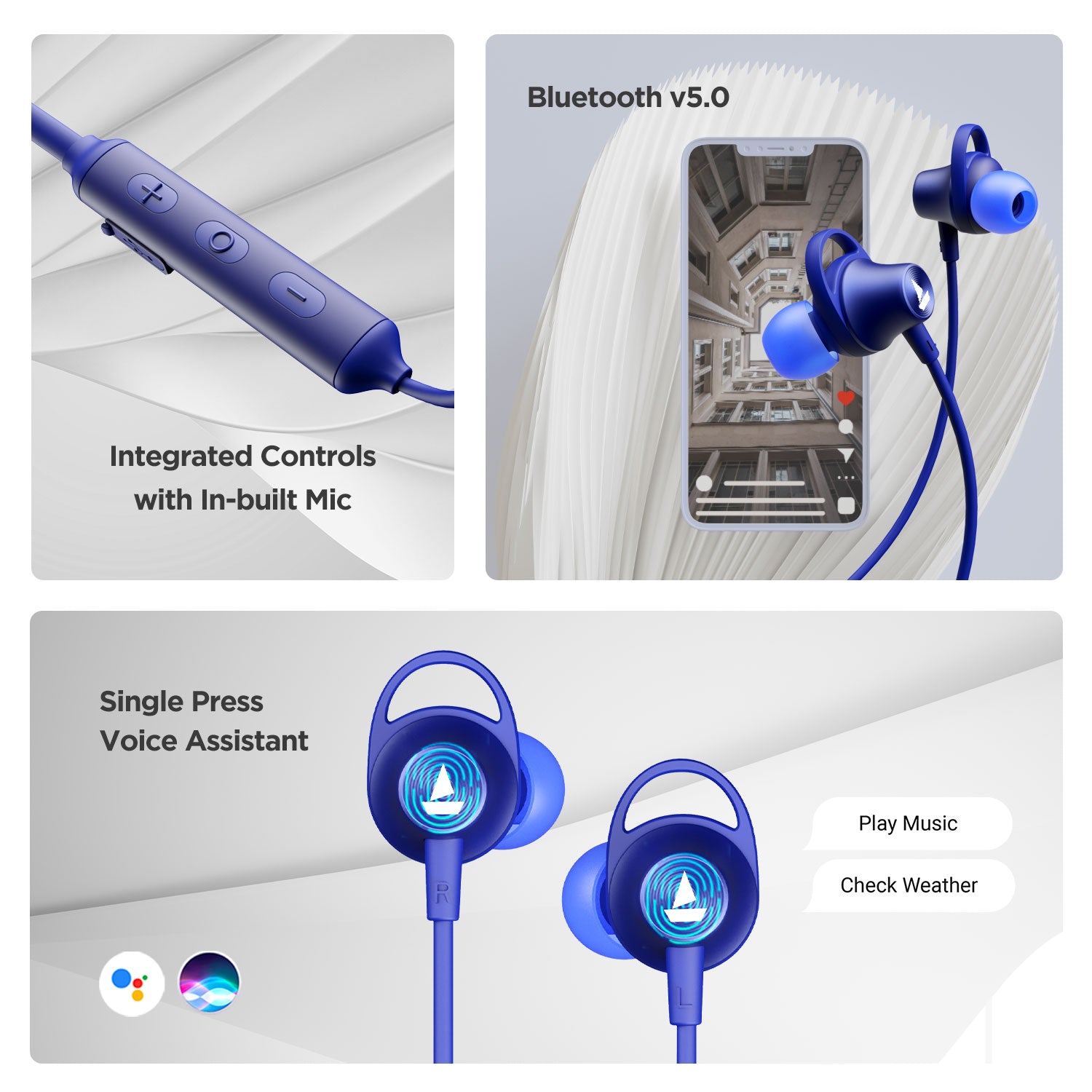 boAt Rockerz 245 V2 | Wireless Bluetooth Earphone with 12mm Dynamic Audio Drivers, Up to 8 Hours of Uninterrupted Music, Fast Charging