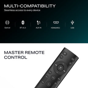 boAt Aavante 2.1 2000D | 200W 2.1 Channel Soundbar with Wired Subwoofer, Multi-Connectivity & EQ Modes