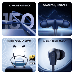 boAt Rockerz Trinity Gen 2 | Wireless Neckband with 150 Hours Playback, AI ENx™ Tech, Dual EQs & BEAST™ Mode