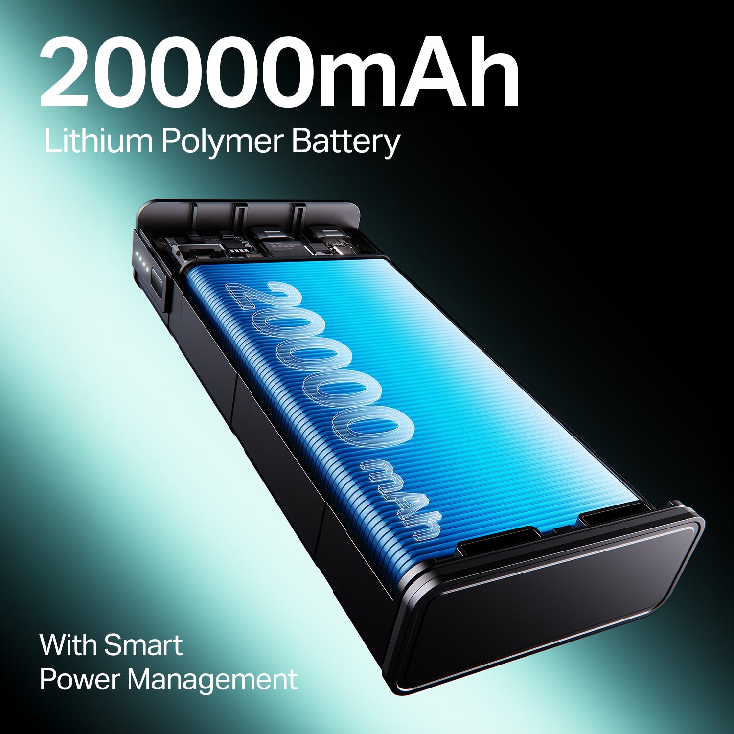 boAt Energyshroom PB400 | Powerbank with 20000mAh battery capacity with Smart IC protection
