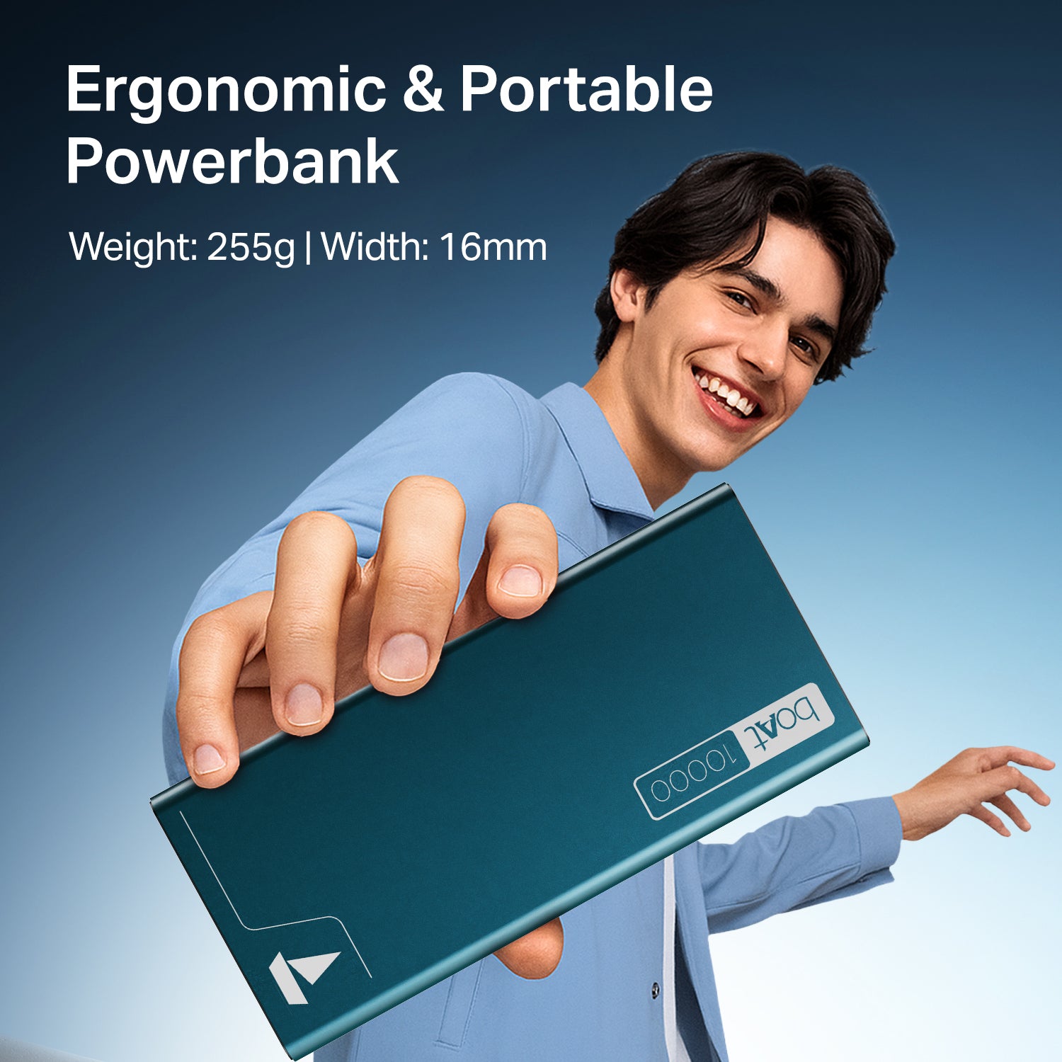 EnergyShroom PB300 | Powerbank with 10000mAh battery capacity with Smart IC protection, 22.5W fast charging