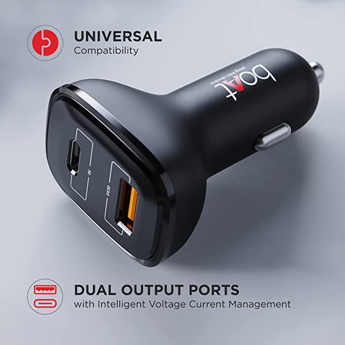 Buy Dual QC-PD Port Rapid Car Charger with Micro USB cable