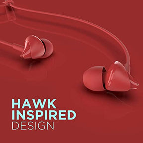 Bassheads 100 | Wired Earphone with 10mm Dynamic Drivers, Stylish Hawk-inspired Design, Super Extra Bass