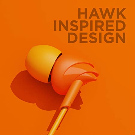 Bassheads 100 | Wired Earphone with 10mm Dynamic Driver, Hawk Inspired Design, Made in India, Super Extra Bass