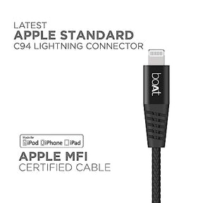 boAt LTG 600 Apple Certified Lightning Cable 1.2 Meter | Premium Fast Charging Cable for Apple devices - boAt Lifestyle