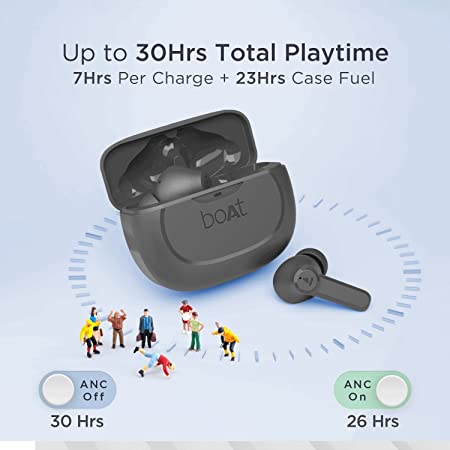 boAt Airdopes 393 ANC | Bluetooth Earbuds with 30 Hours of Playtime, Beast Mode, ENx™ technology