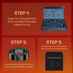 boAt Valour Ring 1 | Titanium Ring with Advanced Health Tracking & 15-Day Battery