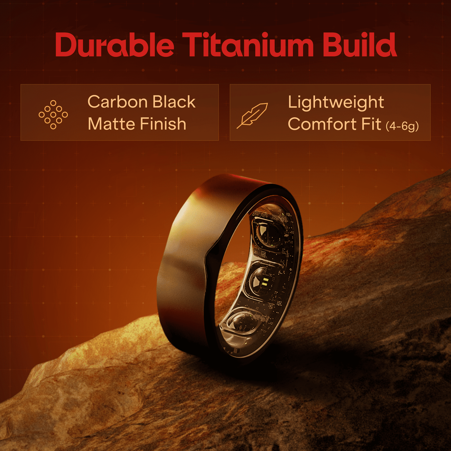 boAt Valour Ring 1 | Titanium Ring with Advanced Health Tracking & 15-Day Battery