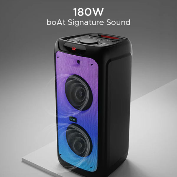 boAt PartyPal 450 | 180W Bluetooth Speaker with Flame LEDs, 6 Hours Playback, Karaoke & TWS