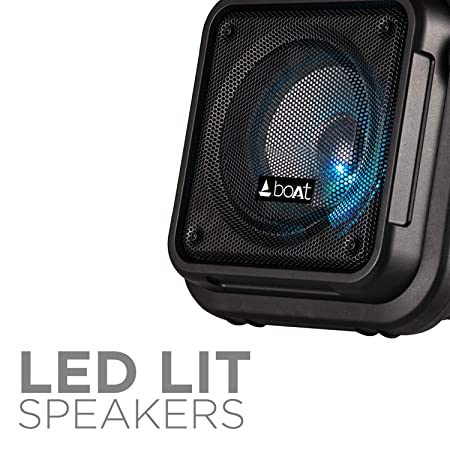 Party Pal 20 | Premium 15W Portable Bluetooth Speaker with Led Lit, Full Range Driver, 4.5 Hours of Party Time, BT, Aux, - boAt Lifestyle