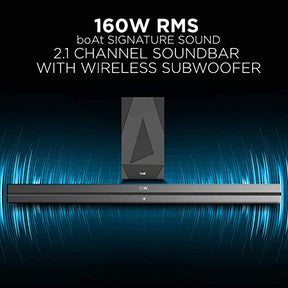 boAt Aavante Bar 2080 | 160W 2.1 Channel Bluetooth Soundbar with boAt Signature Sound, Wireless Subwoofer, Multiple Connectivity Modes