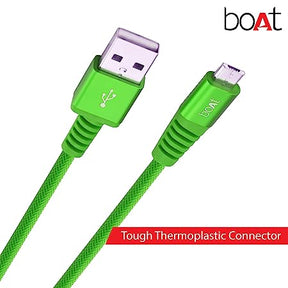 boAt Rugged V3 Micro USB 1.5 Meter | Premium USB Cable with 480Mbps Transfer Speed, Nylon Braiding, Durable Connectors