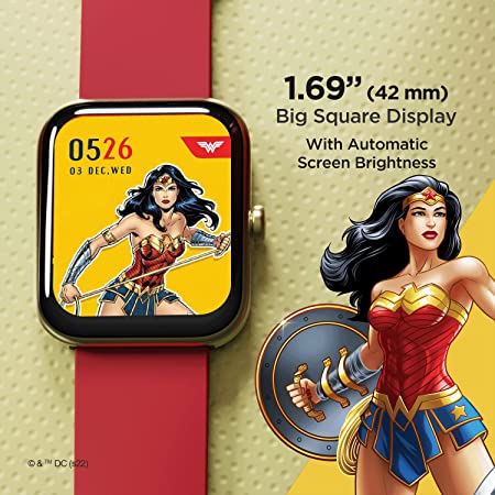 boAt Watch Xtend Wonder Women DC Edition | Premium Smartwatch with Bluetooth Calling, 50+ Watch Faces, 14 Sports Mode, Alexa built-in
