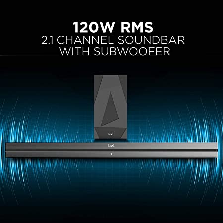 boAt Aavante Bar 1500 | 2.1 Channel Bluetooth Sound Bar, Sleek & Superior Design, 120W RMS Output & 60W RMS subwoofer - boAt Lifestyle