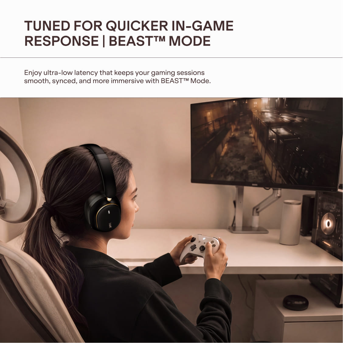 boAt Rockerz Plus 440 | Wireless Headphones with 60 Hours Playback & Dual Drivers