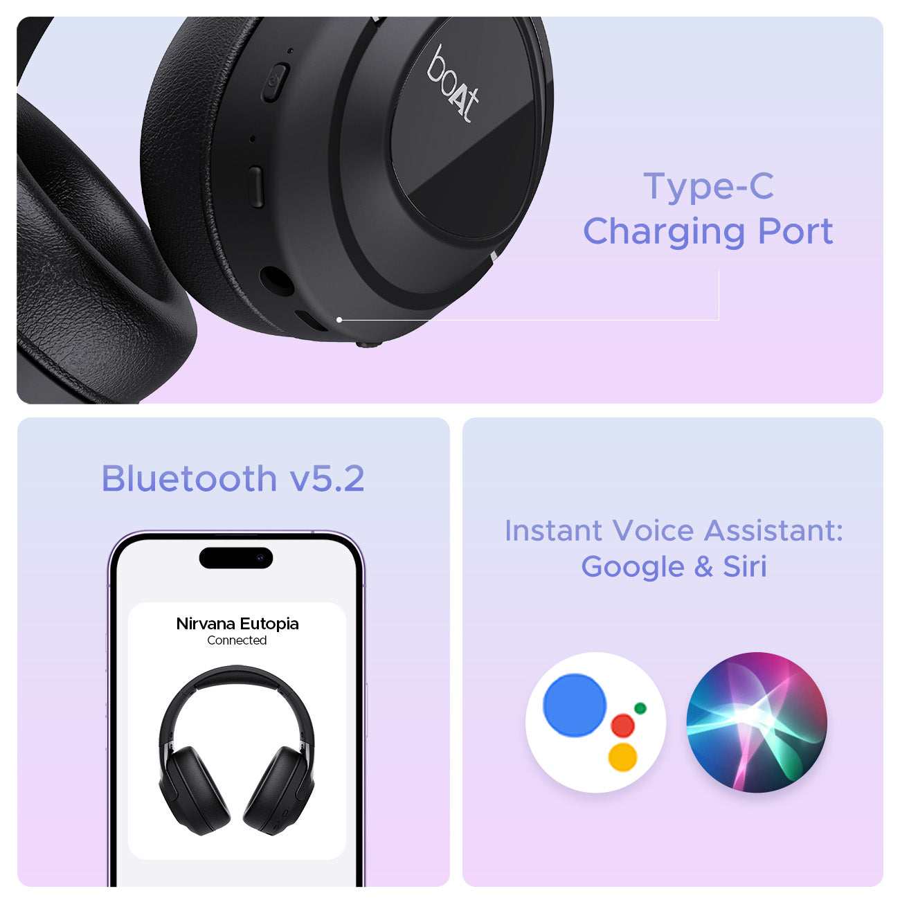 boAt Nirvana Eutopia Wireless Bluetooth Over-Ear Headphones with Spatial Sound and Head Tracking headphones price comparison image - view 7
