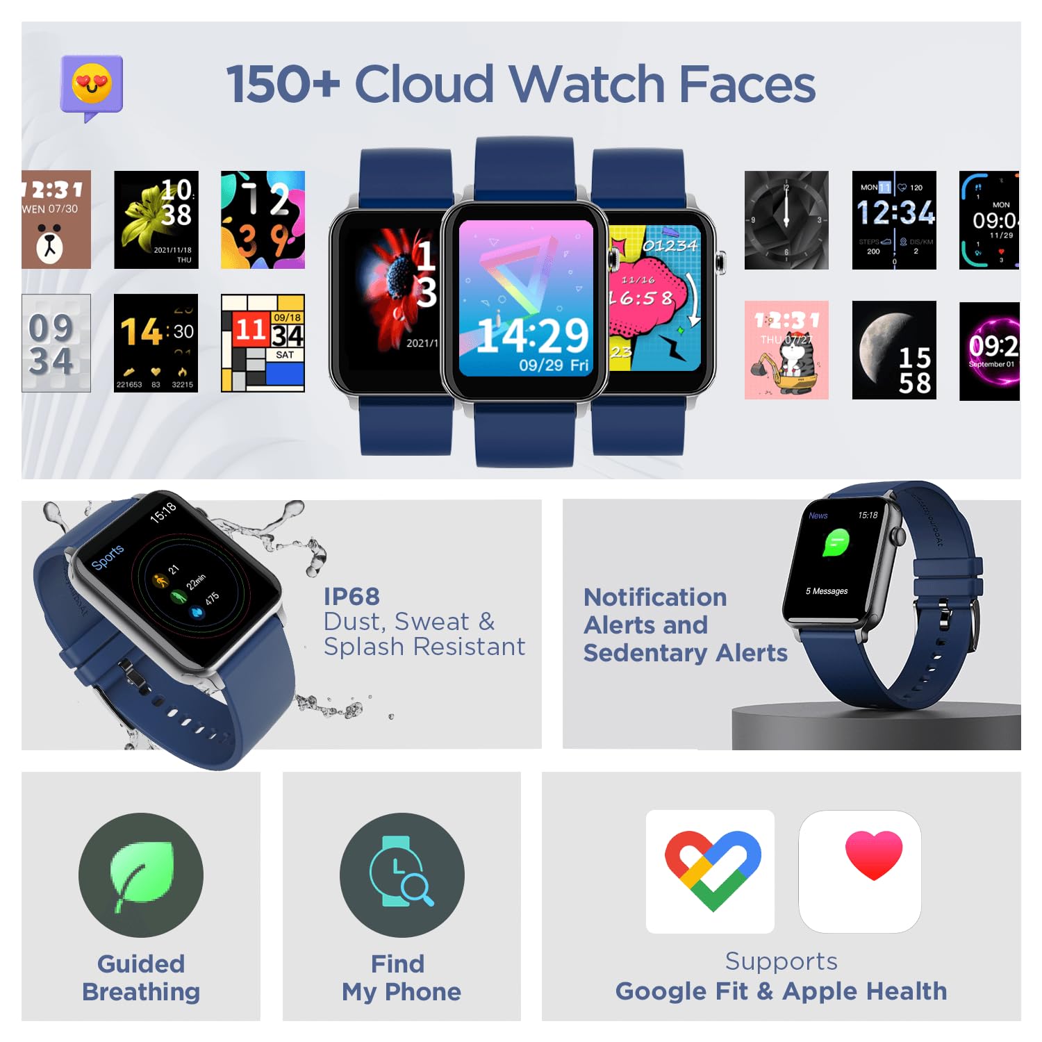 boAt Wave Call | Bluetooth Calling Smartwatch with 1.69" (4.29 cm) HD Curved Display, 150+ Watch Faces, Heart Rate & SPO2 Monitoring