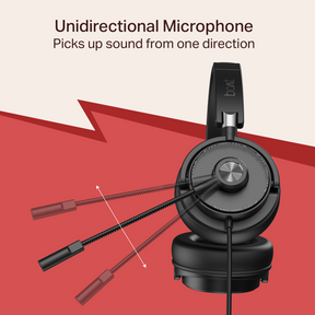 Bassheads 900 C Pro | USB Type-C Wired Headset with Retractable Mic, Remote Control & Adjustable Headband