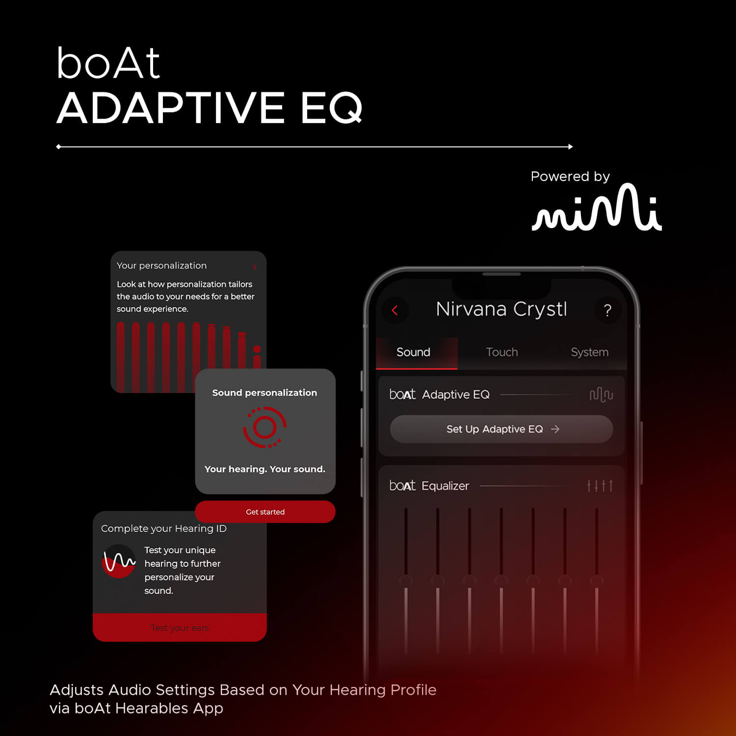 boAt Nirvana Crystl | Wireless Earbuds with 100 Hours Playback, Upto 32dB ANC, BEAST™ Mode, Adaptive EQ by Mimi