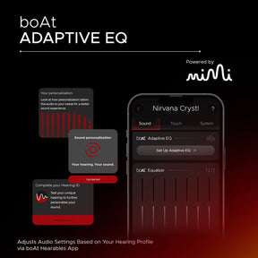 boAt Nirvana Crystl | Wireless Earbuds with 100 Hours Playback, Upto 32dB ANC, BEAST™ Mode, Adaptive EQ by Mimi