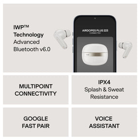 boAt Airdopes Plus 223 | TWS Earbuds with 60 Hours Playback & Spatial Audio